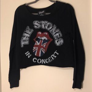 Cropped Rolling Stones sweatshirt